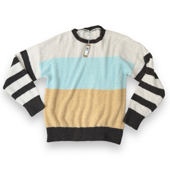 Hello Nite Los Angeles Sweet & Sour Stripe Loungewear Sweater - Picture 9 of 13